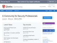 Tablet Screenshot of community.qualys.com